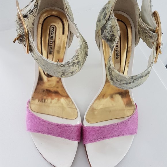 MODA IN PELLE Pink/Animal Skin High Heel Shoes - Picture 2 of 5